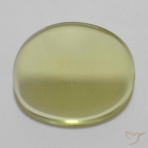 14.90ct 자연스러운 담황색 석영, 타원형, 투명한