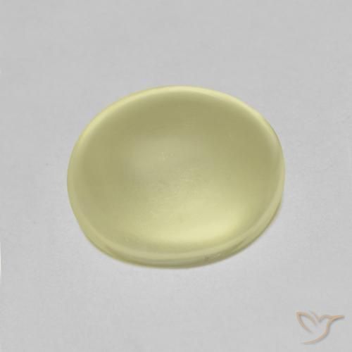 2.95ct 자연스러운 연노랑 석영, 타원형, 투명한
