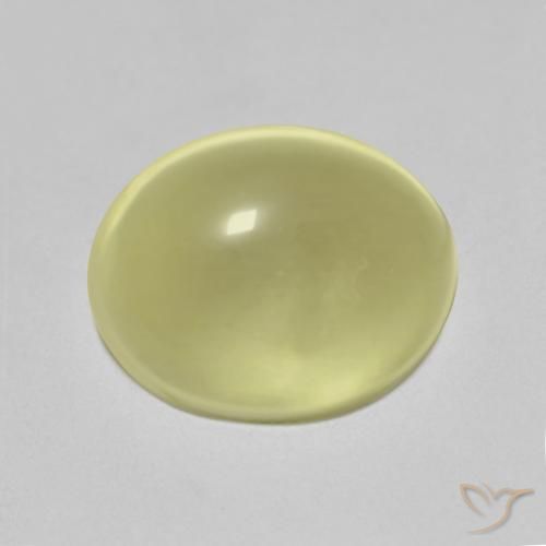 5.70ct 자연스러운 연노랑 석영, 타원형, 투명한