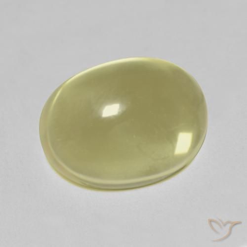 6.23ct 자연스러운 담황색 석영, 타원형, 투명한