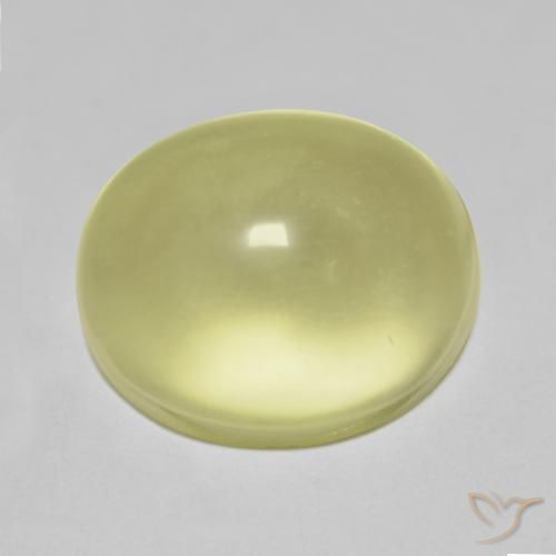 13.87ct 자연스러운 담황색 석영, 타원형, 투명한