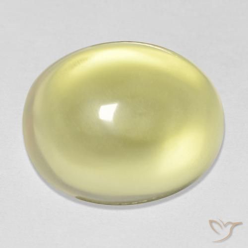 12.14ct 자연스러운 연노랑 석영, 타원형, 투명한