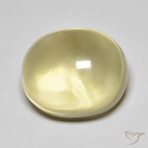 12.80ct 자연스러운 연노랑 석영, 타원형, 투명한
