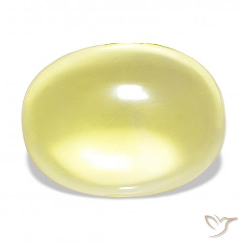 20.89ct 연노랑 석영, 타원형, 투명한
