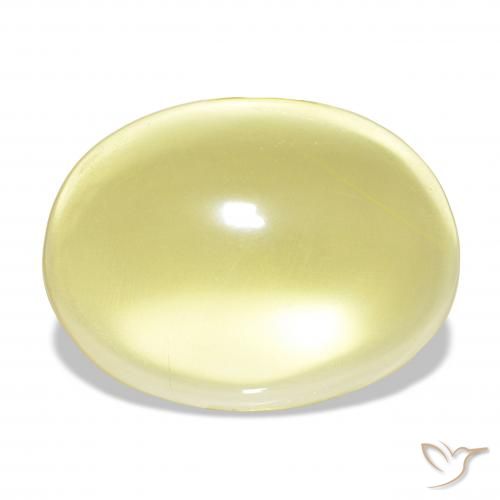 24.84ct 연노랑 석영, 타원형, 투명한