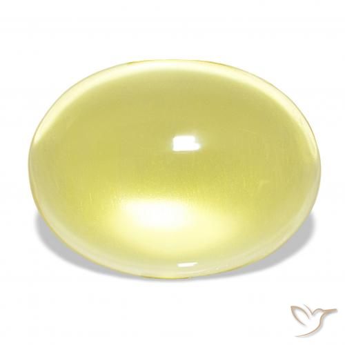 25.93ct 연노랑 석영, 타원형, 투명한
