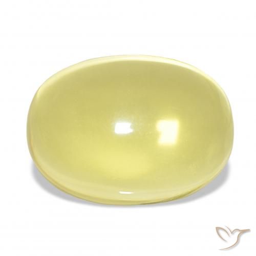 27.70ct 연노랑 석영, 타원형, 투명한