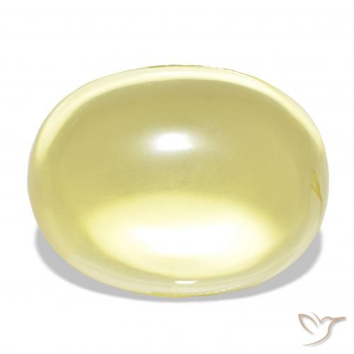 63.83ct 연노랑 석영, 타원형, 투명한
