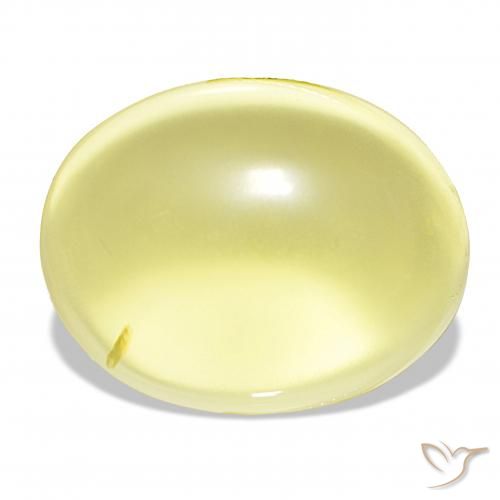 43.30ct 연노랑 석영, 타원형, 투명한