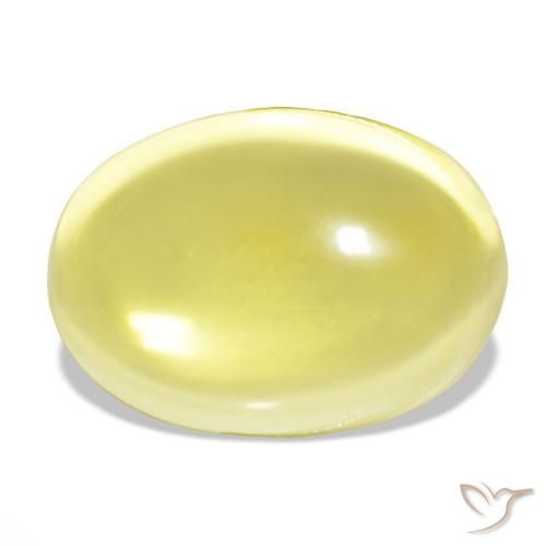 51.98ct 연노랑 석영, 타원형, 투명한