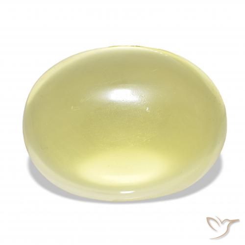 43.43ct 연노랑 석영, 타원형, 투명한