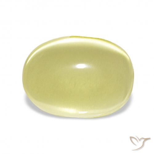 9.42ct 연노랑 석영, 타원형, 투명한