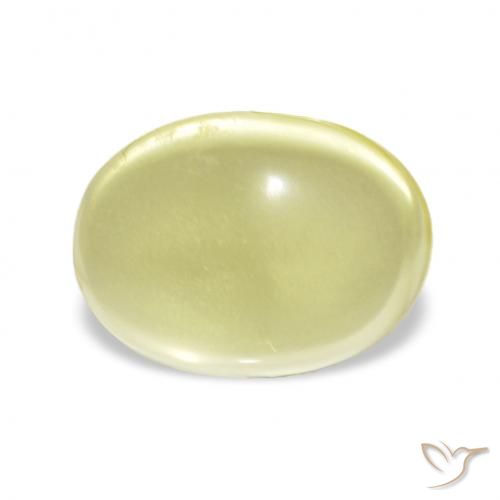 3.85ct 연노랑 석영, 타원형, 투명한