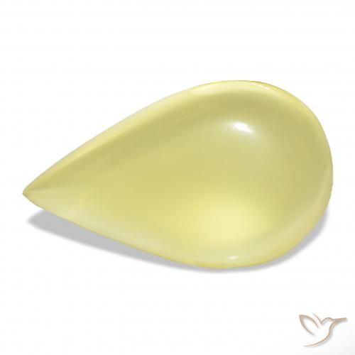36.18ct 연노랑 석영, 배 모양, 투명한
