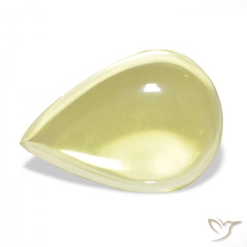 52.29ct 연노랑 석영, 배 모양, 투명한
