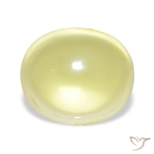 23.31ct 연노랑 석영, 타원형, 투명한