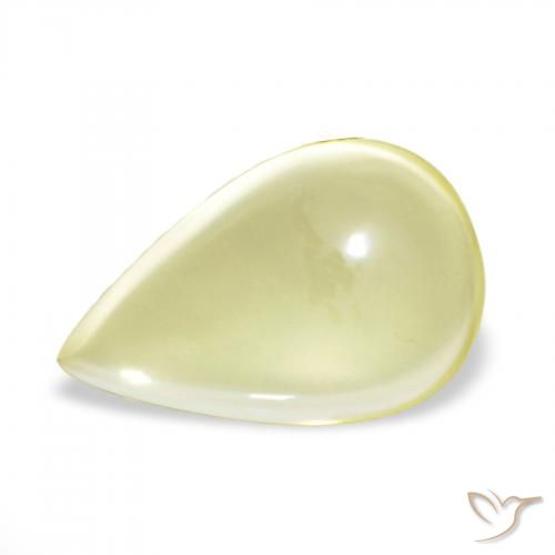 11.15ct 연노랑 석영, 배 모양, 투명한
