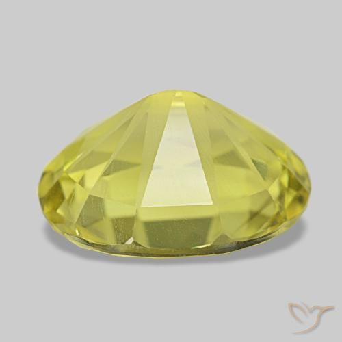 7.27캐럿 천연 라이트 옐로우 쿼츠, 타원형 컷, 14.5×12.1 mm, VVS-VS