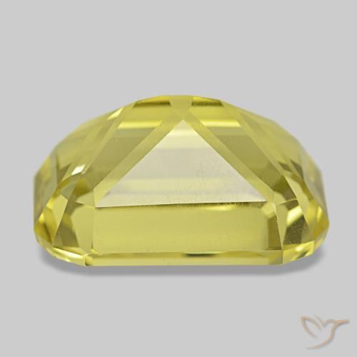 8.97캐럿 천연 파인애플 옐로우 쿼츠, 에메랄드 컷, 15.2×10.9 mm, VVS