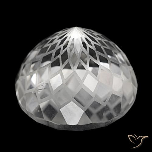 51.15캐럿 천연 클리어 화이트 쿼츠, 라운드 컷, 23.03 mm, VVS-VS