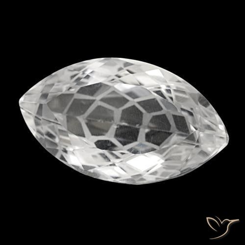 32.05캐럿 천연 클리어 화이트 쿼츠, 마퀴즈, 28.5×16.5 mm, VS