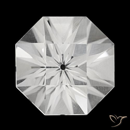 23.18캐럿 천연 클리어 화이트 쿼츠, 에메랄드 컷, 19×18.9 mm, VVS-VS