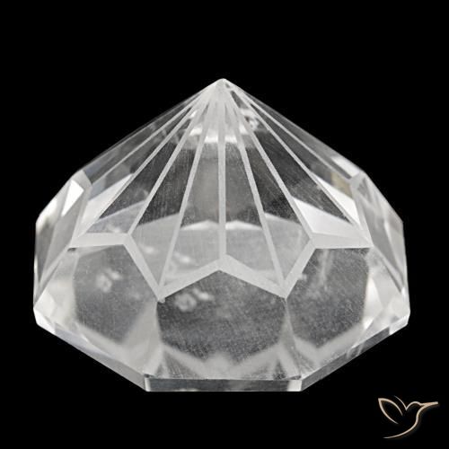 48.56캐럿 천연 클리어 화이트 쿼츠, 에메랄드 컷, 23×23 mm, VS