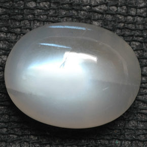 5.72캐럿 천연 화이트 레인보우 문스톤, 투명한, 12.5×9.7 mm, 투명/반투명