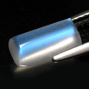 1.88캐럿 천연 하얀색 레인보우 문스톤, 투명한, 투명/반투명