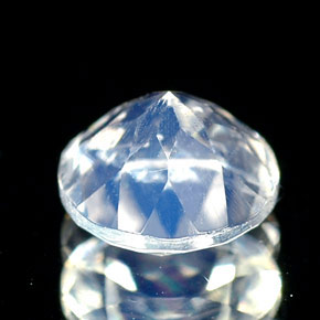 0.79캐럿 천연 화이트 블루 레인보우 문스톤, 라운드 컷, 6.03 mm, VS