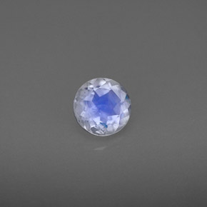 0.71캐럿 천연 블루 화이트 레인보우 문스톤, 투명한, 5.91 mm, 투명/반투명