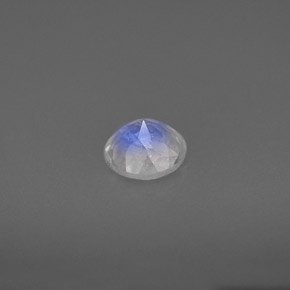 0.71캐럿 천연 블루 화이트 레인보우 문스톤, 투명한, 5.91 mm, 투명/반투명