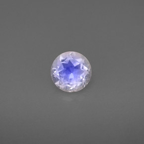 0.74캐럿 천연 블루 화이트 레인보우 문스톤, 투명한, 5.99 mm, 투명/반투명