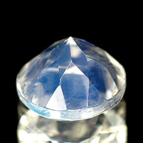 0.80캐럿 천연 블루 화이트 레인보우 문스톤, 투명한, 6.06 mm, 투명/반투명