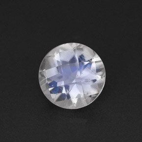 0.70캐럿 천연 블루 화이트 레인보우 문스톤, 투명한, 6.10 mm, 투명/반투명