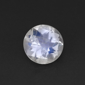 0.70캐럿 천연 블루 화이트 레인보우 문스톤, 투명한, 6.10 mm, 투명/반투명