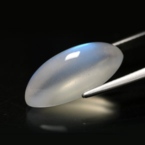 8.94캐럿 천연 블루 화이트 레인보우 문스톤, 투명한, 투명/반투명