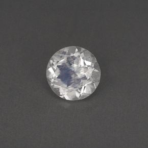0.72캐럿 천연 블루 화이트 레인보우 문스톤, 라운드 컷, 5.98 mm, VS