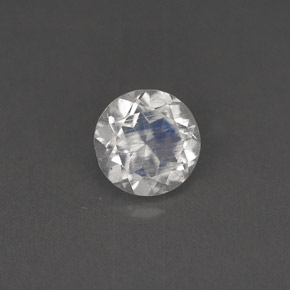 0.72캐럿 천연 블루 화이트 레인보우 문스톤, 라운드 컷, 5.98 mm, VS