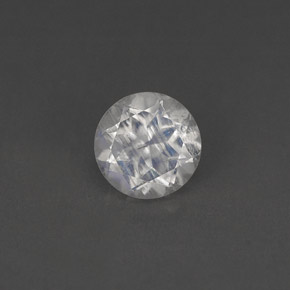 0.79캐럿 천연 블루 화이트 레인보우 문스톤, 라운드 컷, 6.08 mm, VS