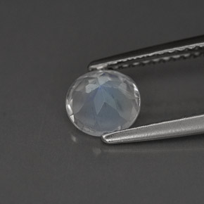 0.79캐럿 천연 블루 화이트 레인보우 문스톤, 라운드 컷, 6.08 mm, VS