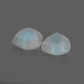 캐럿 천연 블루 화이트 레인보우 문스톤 보석, 배 모양, 5.3×5.1 mm, VS