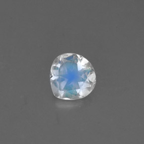 0.52캐럿 천연 블루 화이트 레인보우 문스톤, 배 모양, 5.7×5.7 mm, VS