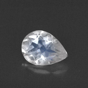 0.53캐럿 천연 블루 화이트 레인보우 문스톤, 투명한, 6.7×4.9 mm, 투명/반투명