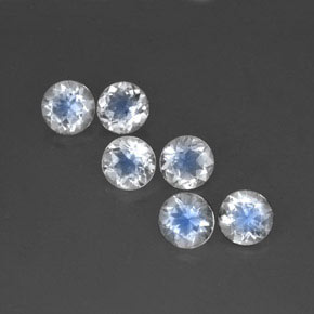 캐럿 천연 블루 화이트 레인보우 문스톤 보석, 투명한, 투명/반투명