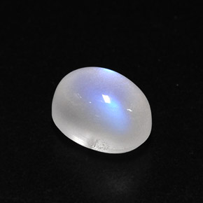 1.78캐럿 천연 블루 화이트 레인보우 문스톤, 투명한, 7.6×5.8 mm, 투명/반투명