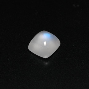 1.08캐럿 천연 블루 화이트 레인보우 문스톤, 투명한, 6×5.7 mm, 투명/반투명