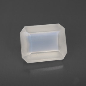 4.16캐럿 천연 블루 화이트 레인보우 문스톤, 투명한, 10.5×8.4 mm, 투명/반투명