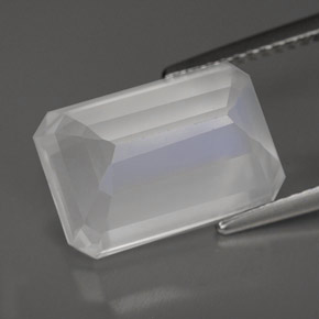 8.16캐럿 천연 블루 화이트 레인보우 문스톤, 투명한, 투명/반투명