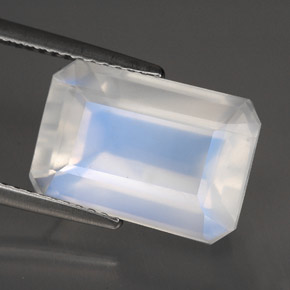 8.24캐럿 천연 블루 화이트 레인보우 문스톤, 투명한, 투명/반투명